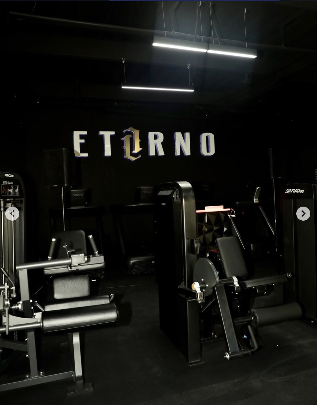 Area de maquinas de fuerza en Eterno Training Club